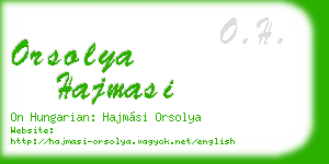 orsolya hajmasi business card